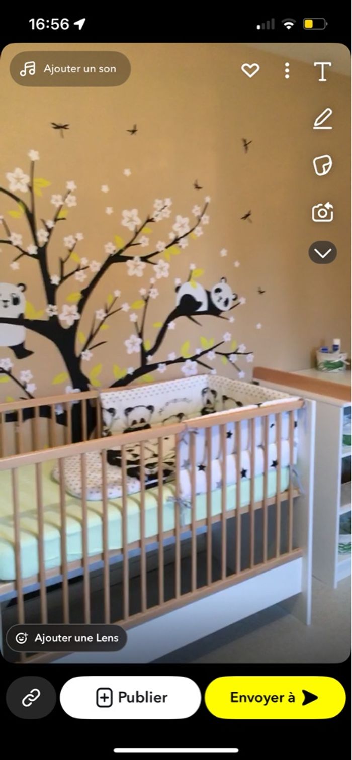 Lit évolutif bébé en lit junior + meuble table à langer AT4 - photo numéro 2