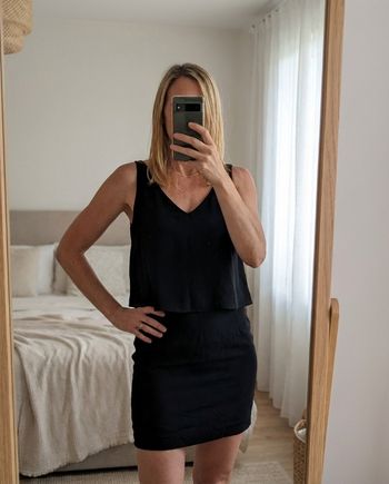 Robe noire Sandro Paris – Taille S – Dos ouvert – Très bon état