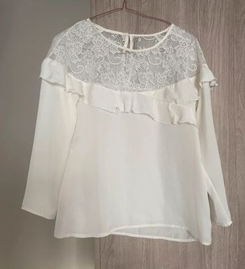 Blouse écru dentelle