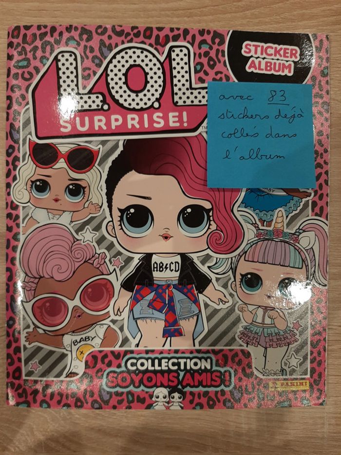 Album Panini L.O.L Soyons Amis incomplet
