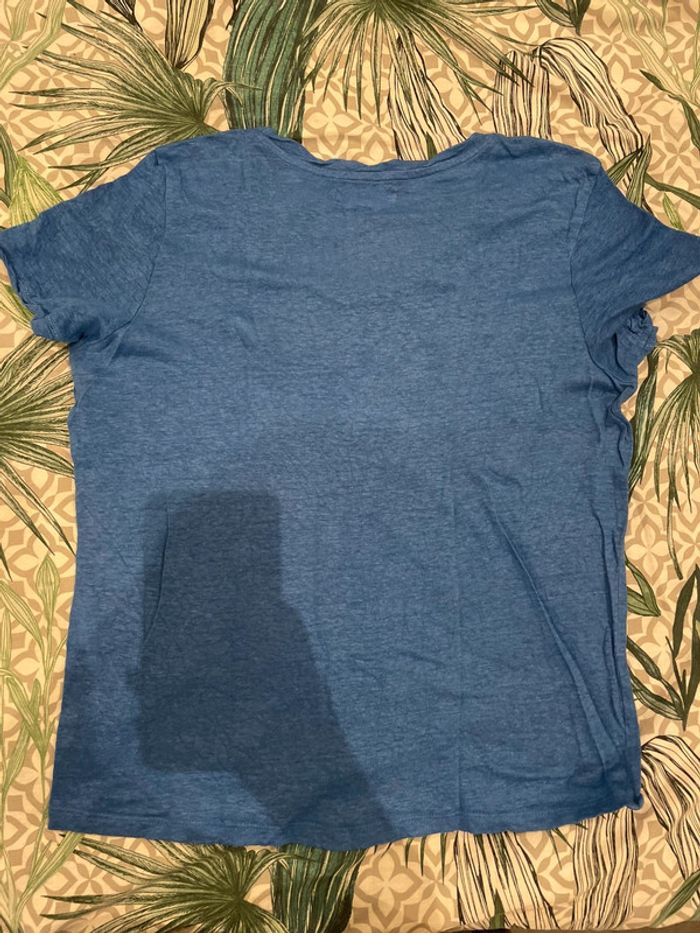T-shirt manche courte bleu Nafnaf taille L - photo numéro 3