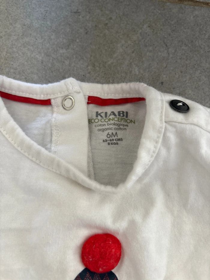 T-shirt blanc ours manches longues - photo numéro 3