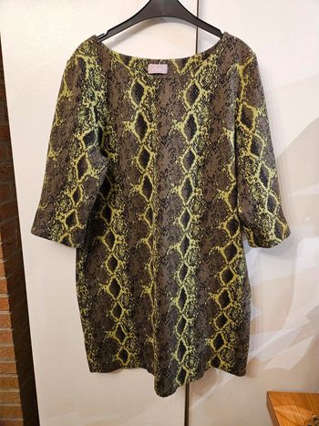 Robe/tunique motif ton vert-kaki Cassis taille XXL