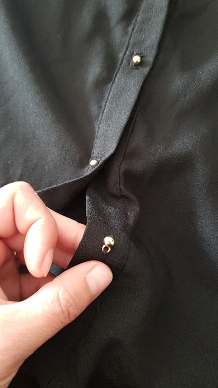 Chemisier noir clouté doré - photo numéro 3