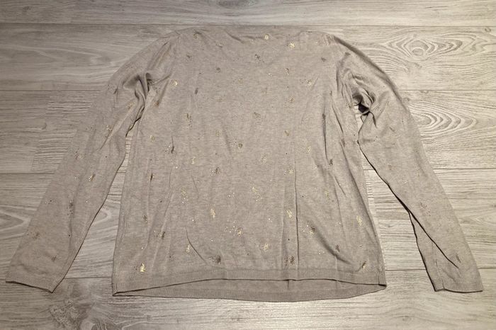 Pull fin motif doré - photo numéro 4