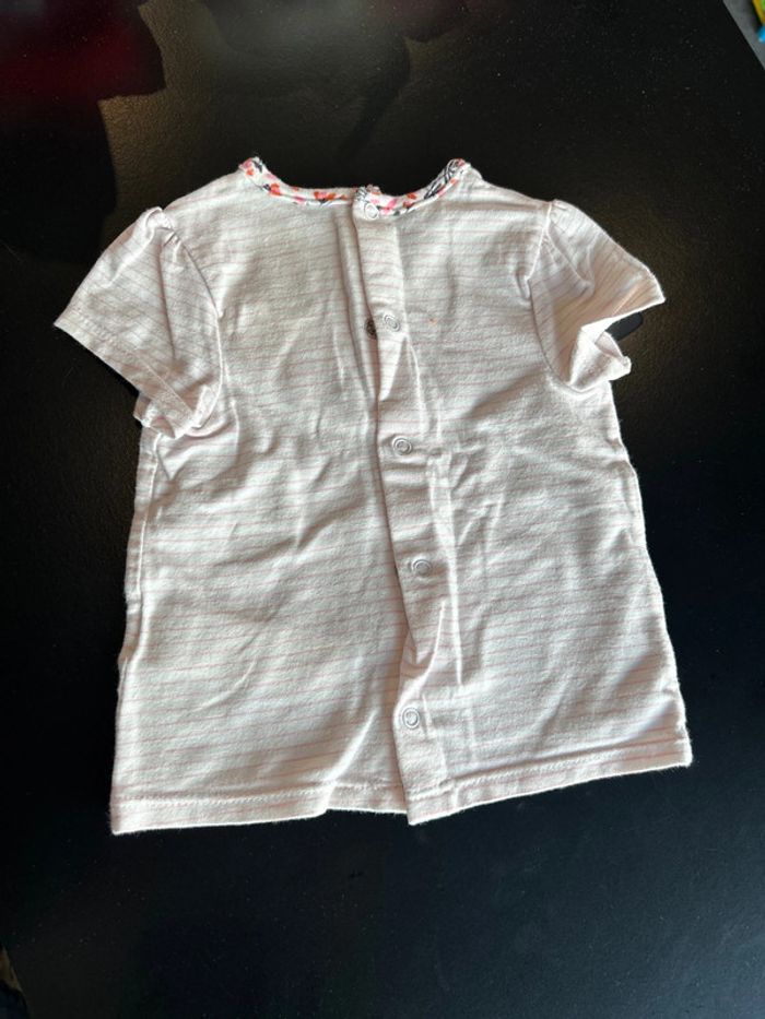 Teeshirt rayé fleuri - photo numéro 2