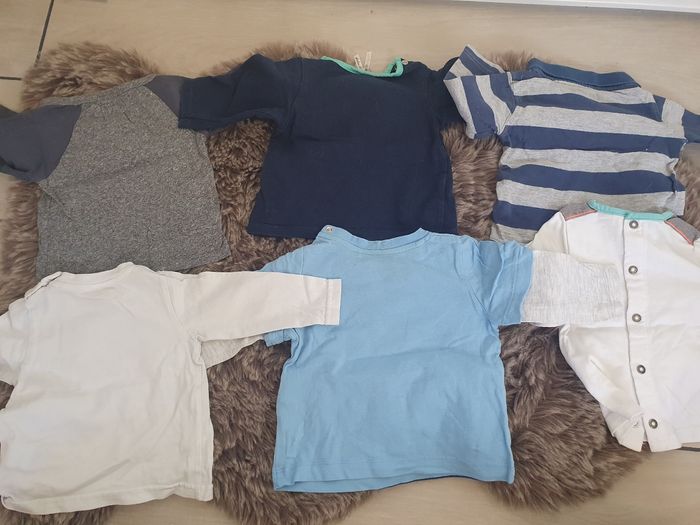 Lot de vêtements taille 3 mois: 6 t-shirts manches longues et 4 pantalons - photo numéro 3