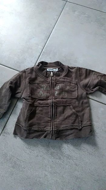 Sweat à capuche zippé garçon 12 mois 74cm