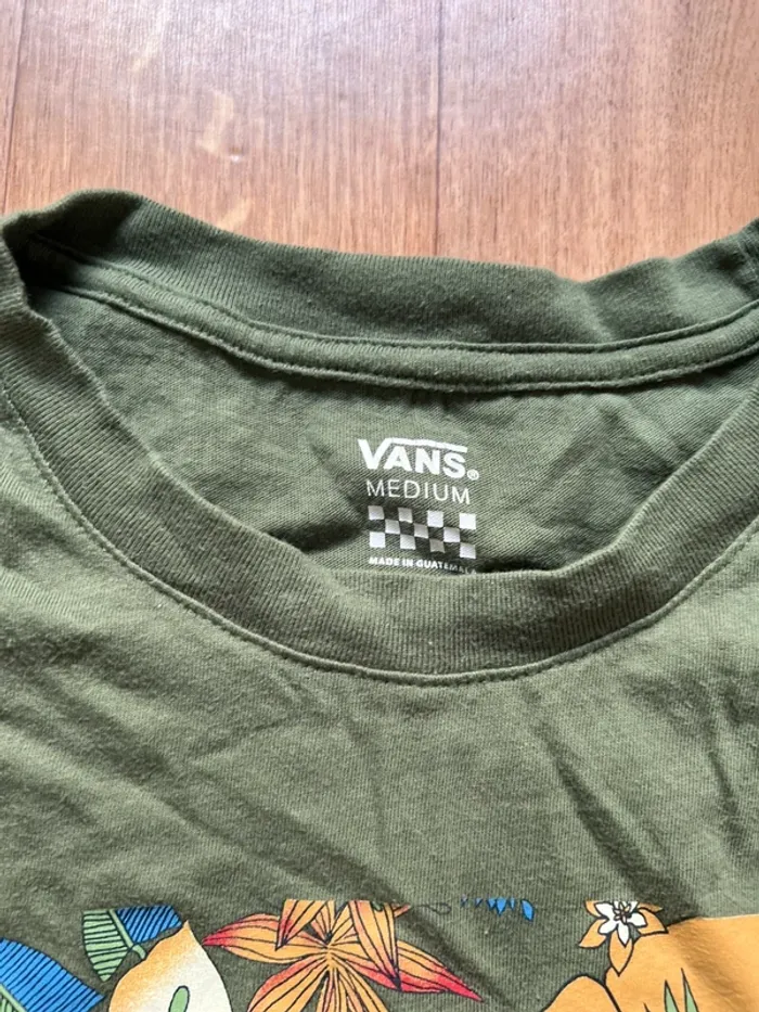 Tee shirt manches longues Vans kaki - photo numéro 3