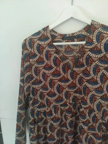 L'olive verte robe imprimée africain M