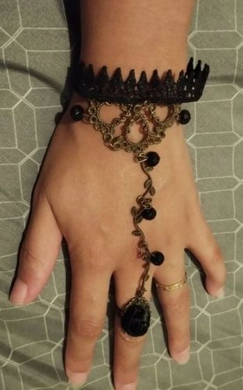 Bracelet bague noir