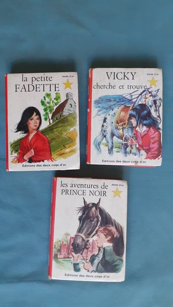 Lot de 3 petits livres pour enfant vintage.