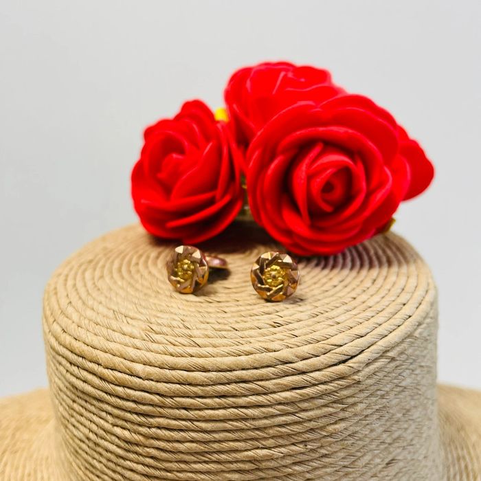 🔥 Rare boutons de manchettes vintage. Rond motifs fleuri. - photo numéro 13