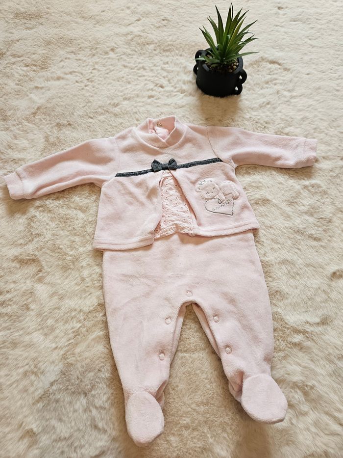 🌟 Pierre Cardin / Bidibimbo - lot de 2 pyjamas 1 pièce - Taille 1/3 mois - photo numéro 4