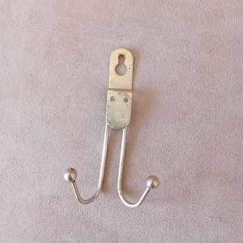 Faby27800 Patère 2 crochets en métal - couleur : argenté