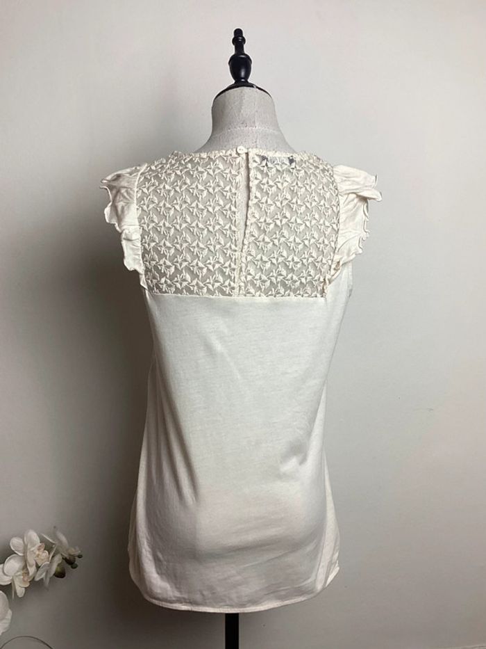 Blouse écrue avec broderies Kookaï 38 - photo numéro 4