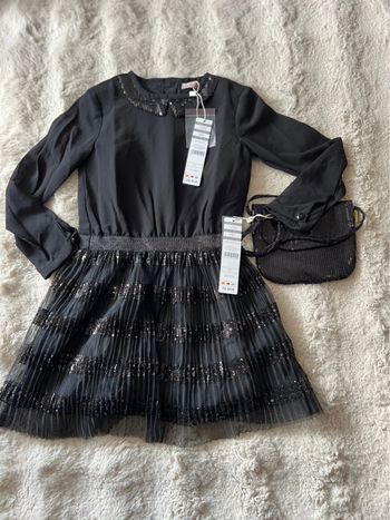 Robe de fête fille 5 ans magnifique avec sacoche