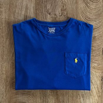 T.shirt à manches longues bleu Polo Ralph Lauren pour homme, taille S