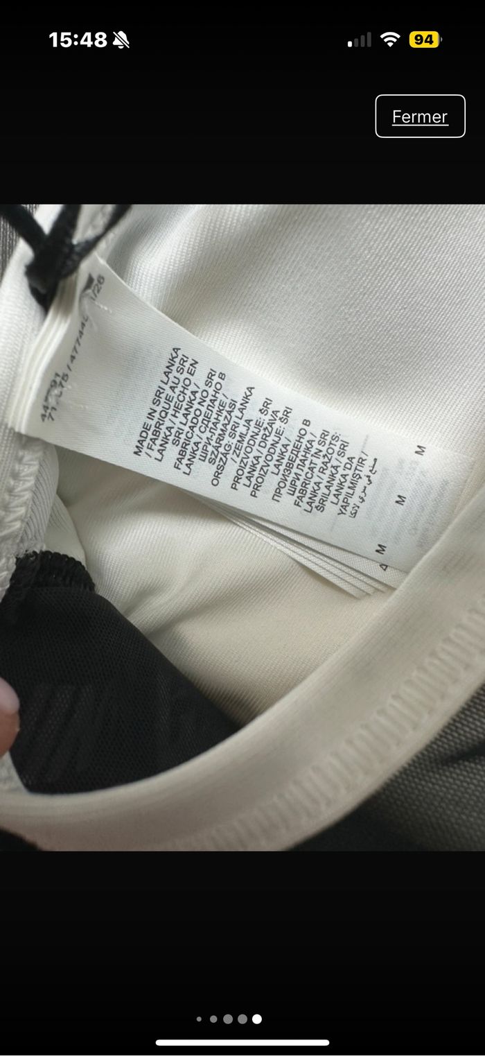 Brassière Nike Blanche et noir  Avec coussinets - photo numéro 6