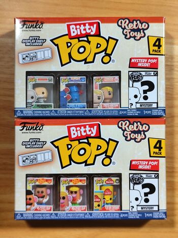 Lot De 2 Boîtes De 4 Bitty Pop! Retro Toys (8 Figurines dont 2 Mystère)