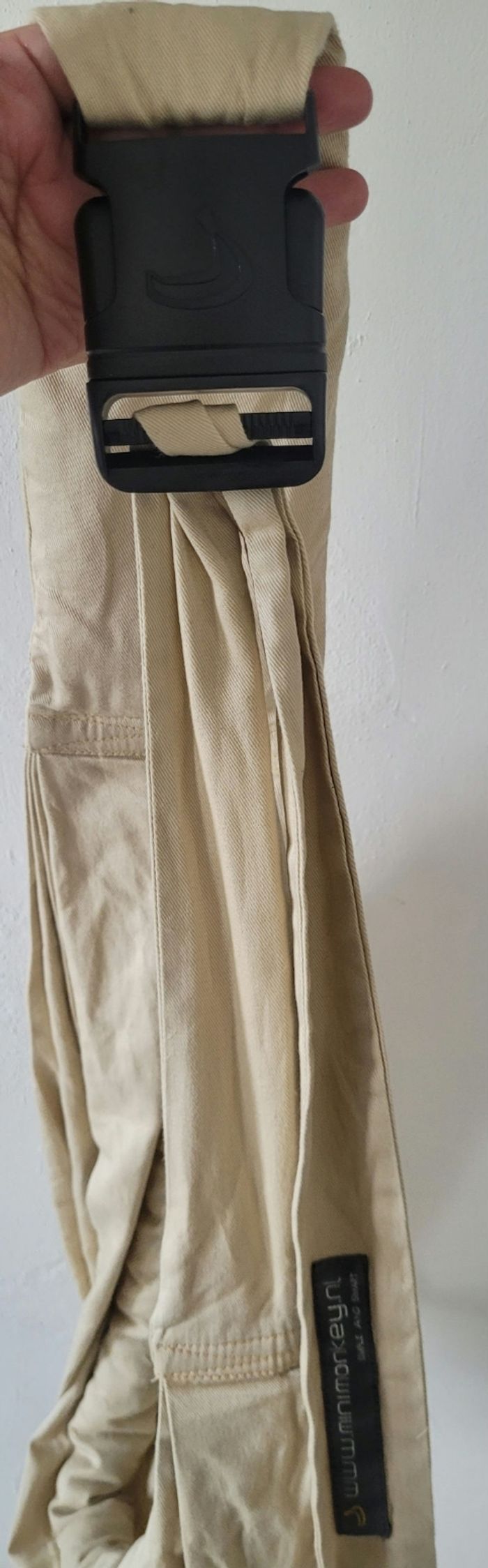 Porte bébé beige 100% coton minimonkey - photo numéro 4