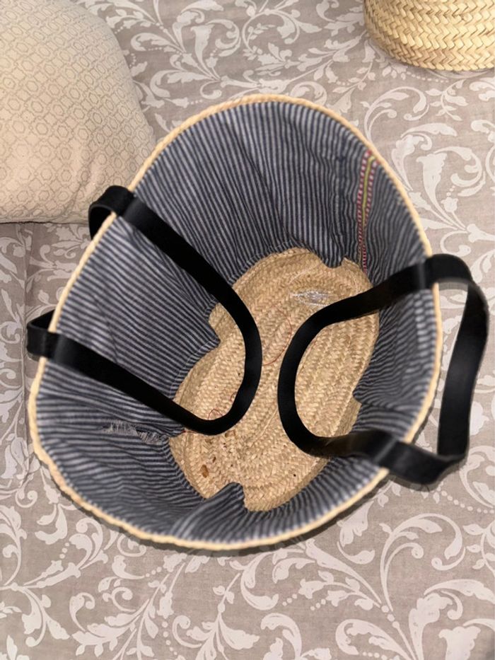 Panier double anse osier course plage - photo numéro 5