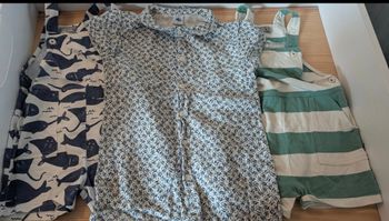 Lot 3 salopettes ete 24 mois bout'chou + petit bateau