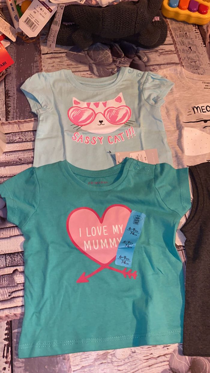 Lot de 4 tee shirt manches courtes Primark - photo numéro 2