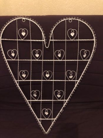 Cœur métallique à accrocher