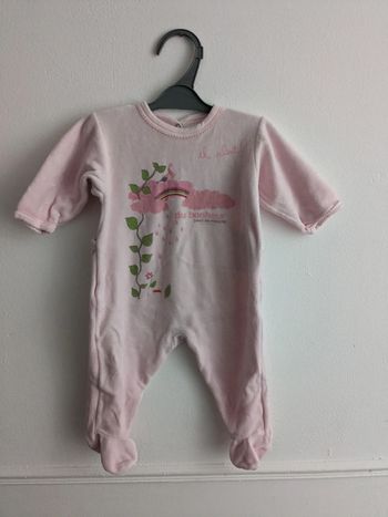 Grenouillère 6 mois rose  bonheur