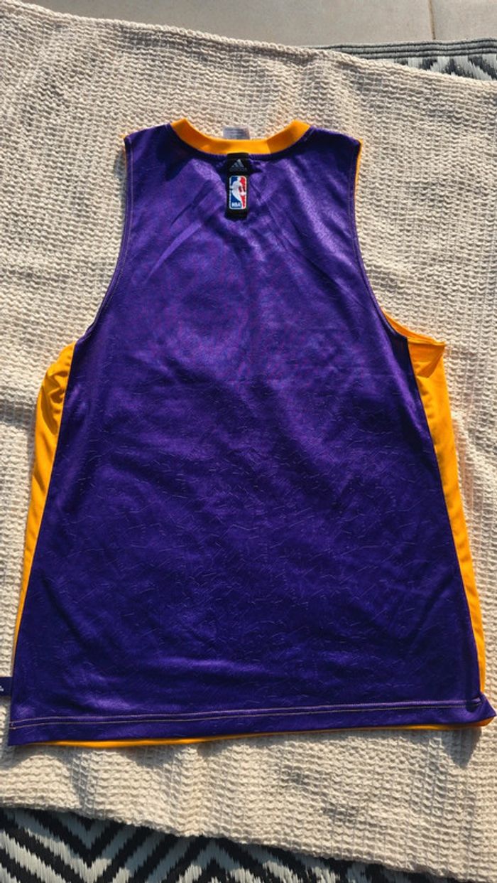 Maillot basket lackers adidas original neuf taille M - photo numéro 2