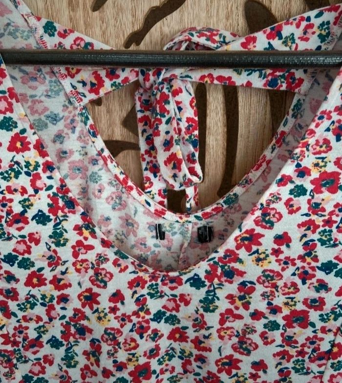 Robe col V fluide imprimée fleurie - photo numéro 8