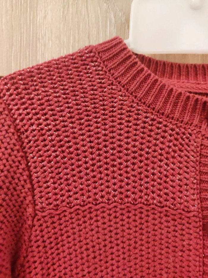 Gilet rouge pailettes Kiabi 3 ans - photo numéro 3