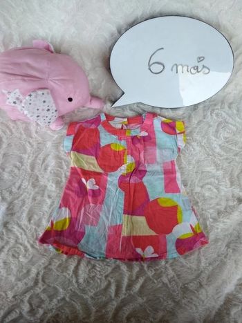 Robe courte Fille 6 mois Dpam Madorobe 100% coton Papillon