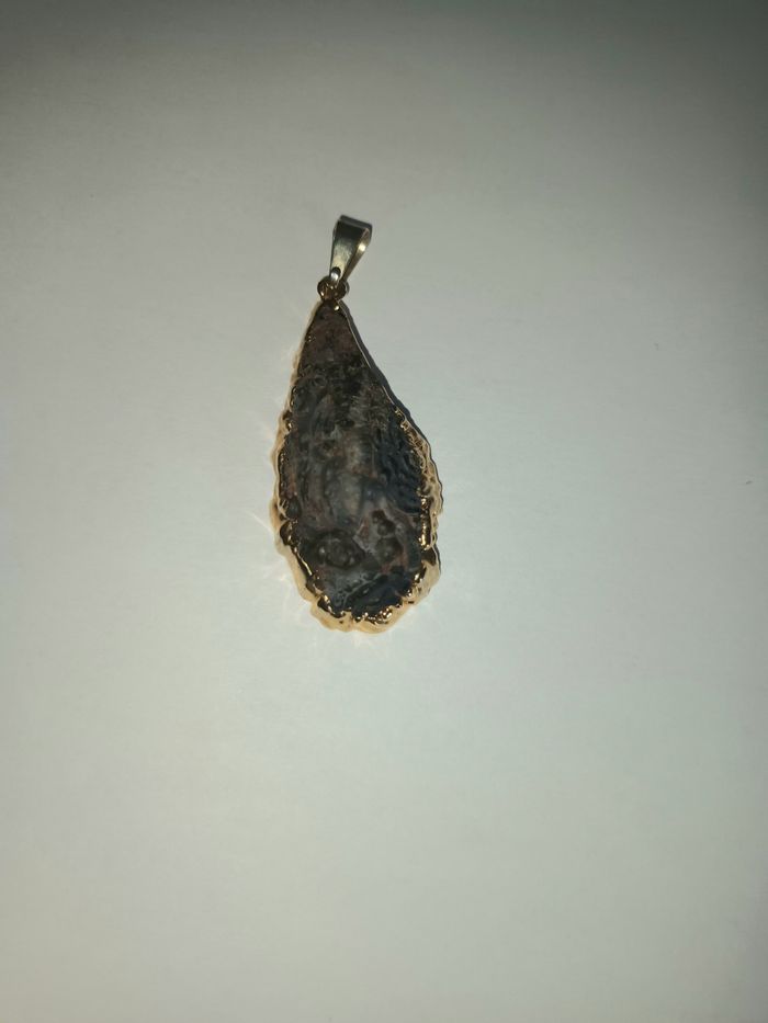 Pendentif agate noire - photo numéro 2