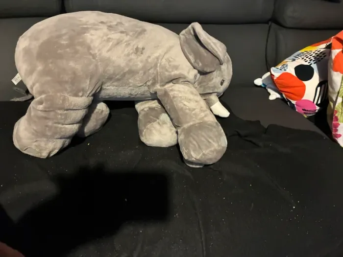 Coussin éléphant - Coussin peluche géant pour enfant en forme d'éléphant mikamax - photo numéro 2