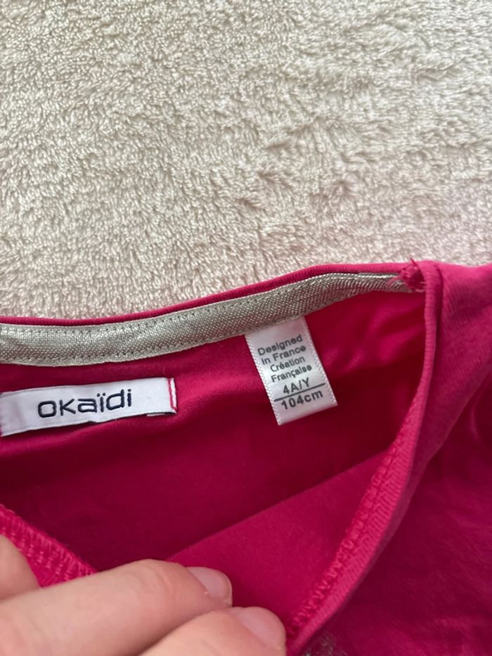 T-shirt manches longues 4 ans fushia - photo numéro 3