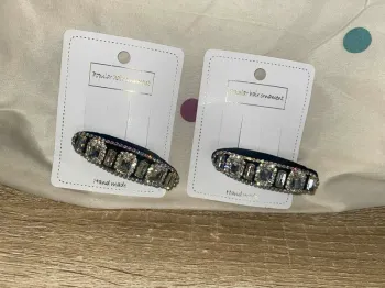 Barrettes strass élégantes faites main, lot de 2