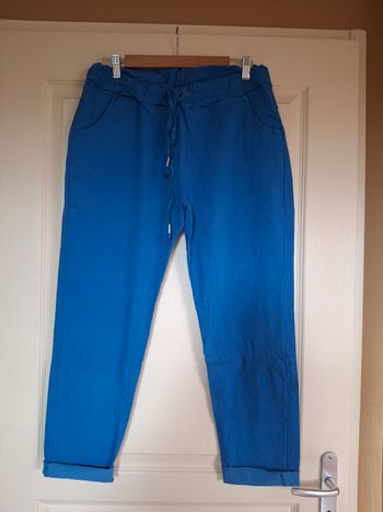 Pantalon corde bleu électrique 