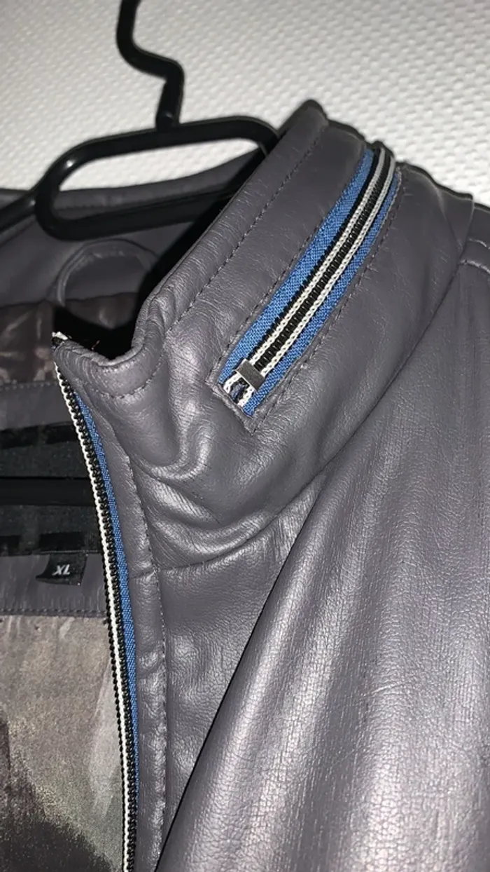 Veste/Perfecto couleur gris Celio - photo numéro 3