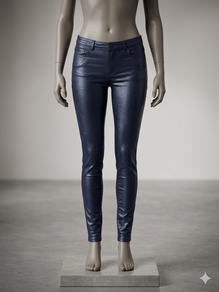 pantalon marine brillant Taille 36 slim Naf naf - photo numéro 2