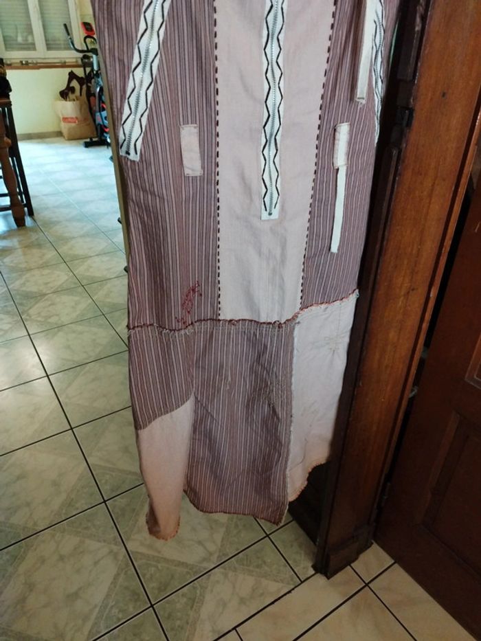 Robe rose rayures patchwork vintage L/40 y2k - photo numéro 4