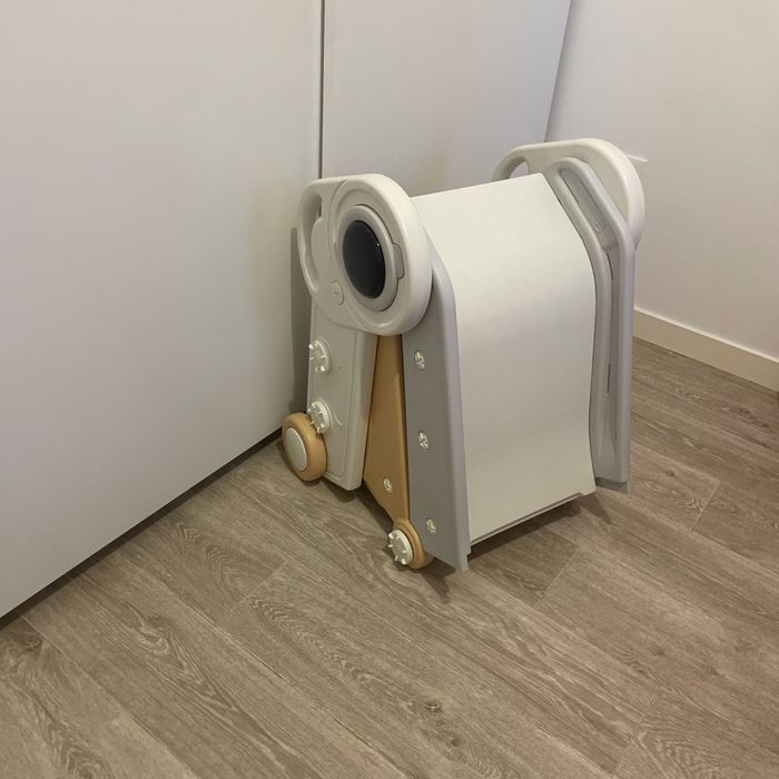 Toboggan pour Enfants, Toboggan Enfant Extérieur et Intérieur, Toboggan Amusant, Toboggan Double Pliable, Forme d'astronaute