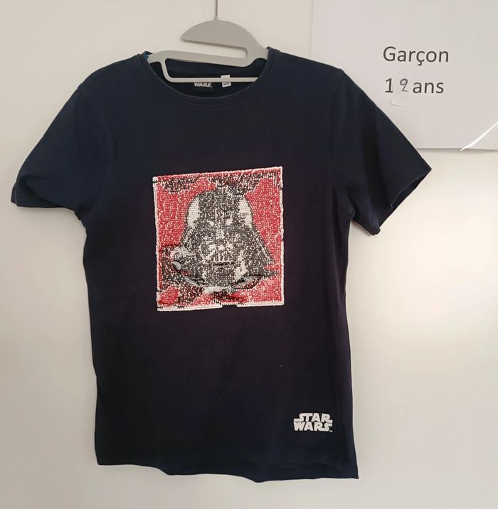T-shirt mc Star Wars sequins 12 ans