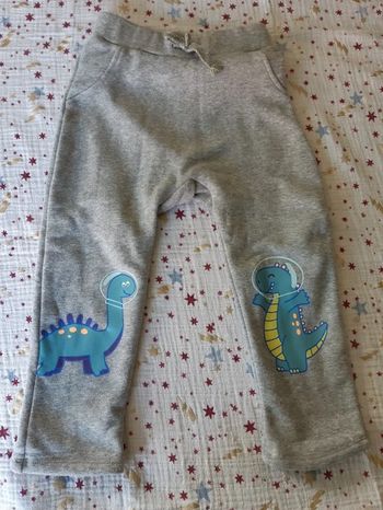 Pantalon gris épais dinosaures Inextenso 98cm