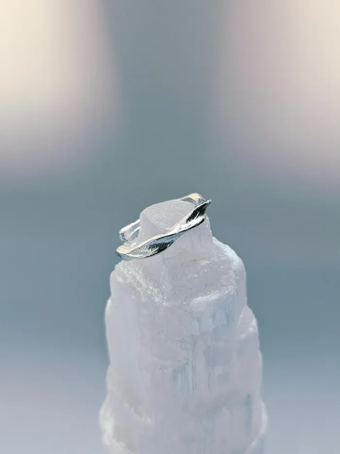 Bague acier inoxydable torsadée minimaliste ajustable - photo numéro 4