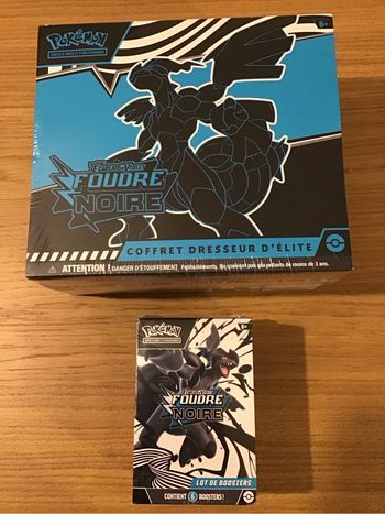 Lot coffrets cartes Pokémon Foudre Noire ETB Bundle EV10.5 15 boosters collection