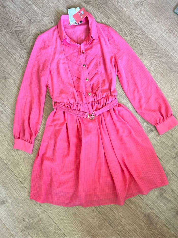 Robe rose neuve à manches longues Naf Naf taille 36 (valeur 70€) - photo numéro 7
