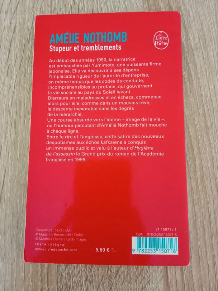 Amélie Nothomb 📚 Stupeur et tremblements - photo numéro 2