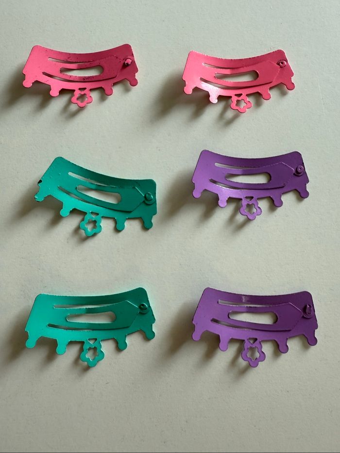 Lot 6 barrettes couronne - photo numéro 3